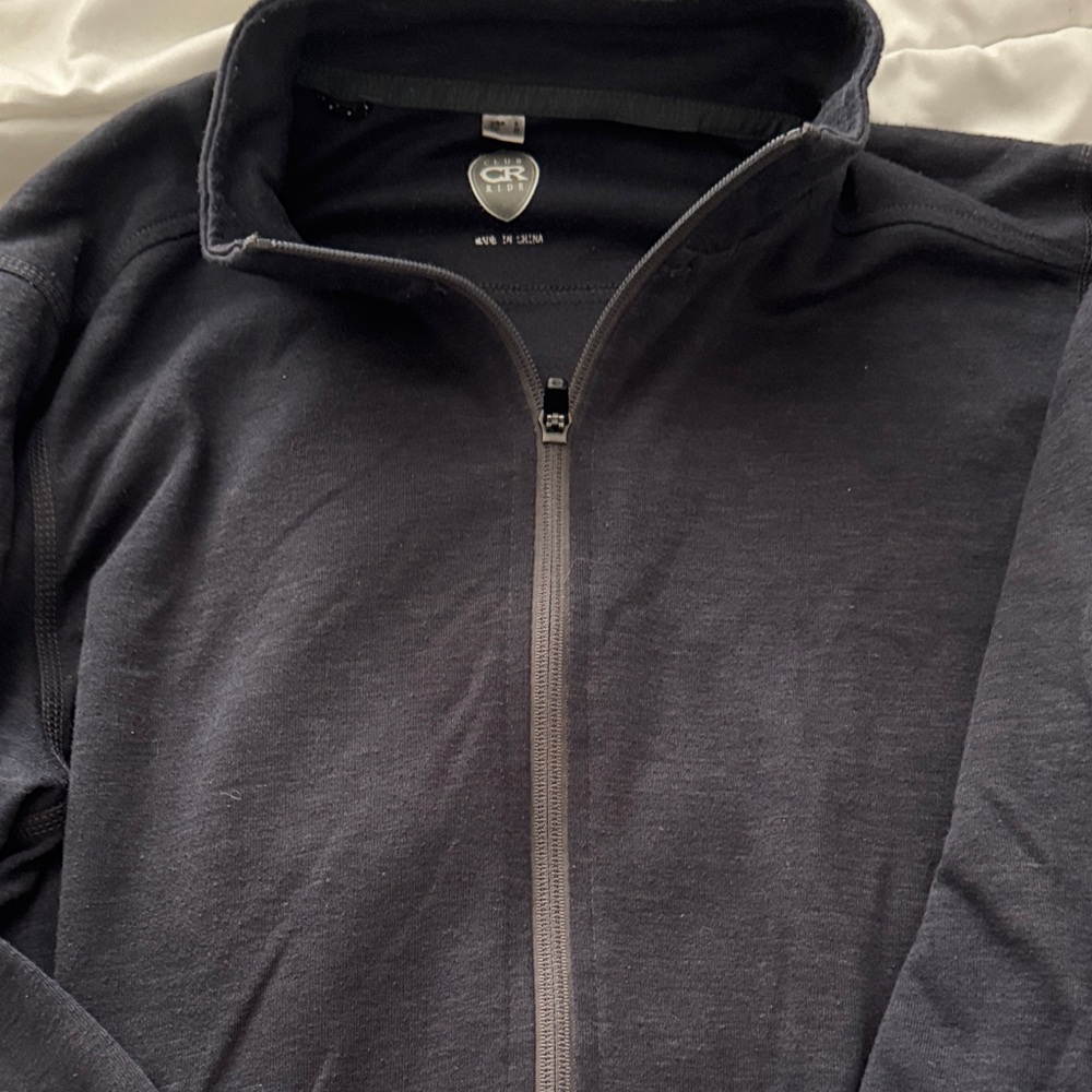 Club Ride Apparel Men's Dark Gray Zip-Up Sweater